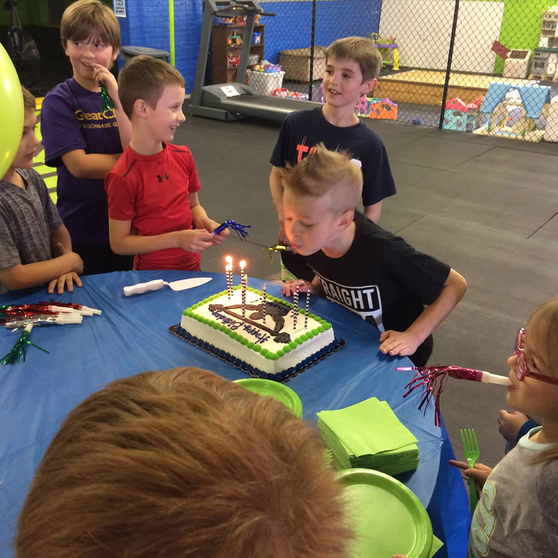 Kids having fun at birthday party