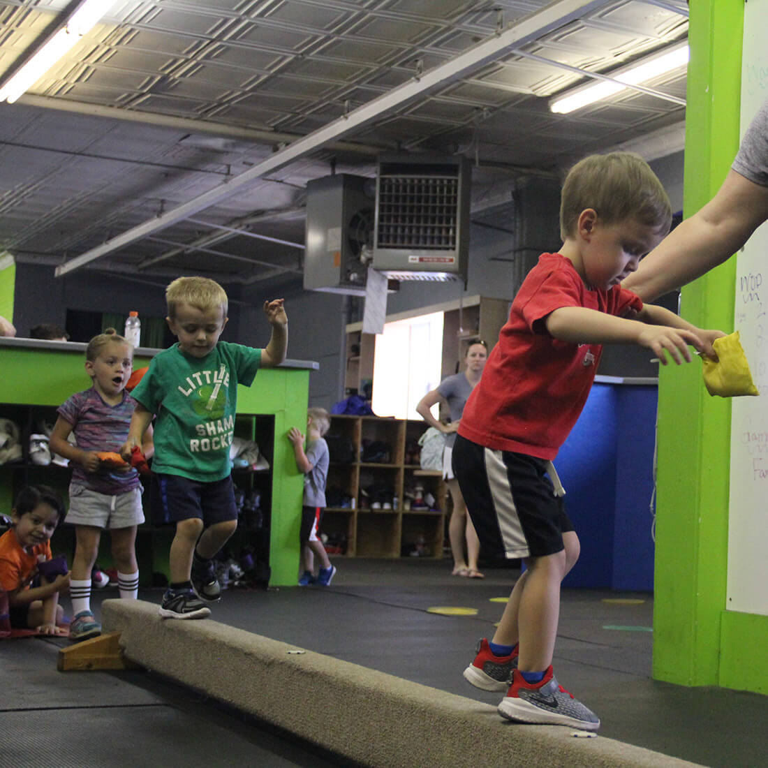 Children learning about fitness